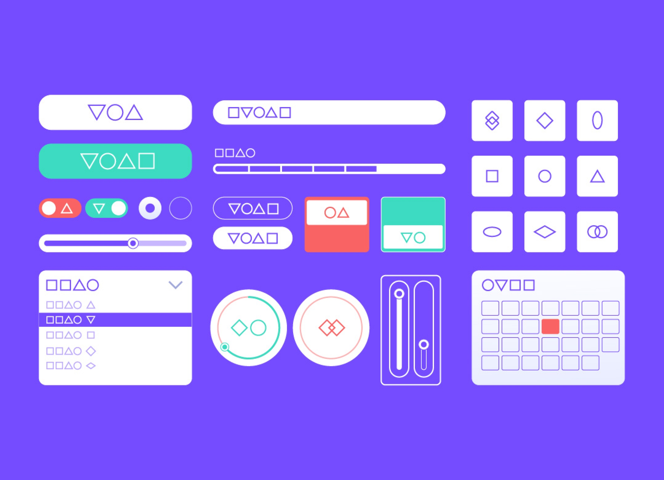 symbolic representations of elements, which ux writers create texts for